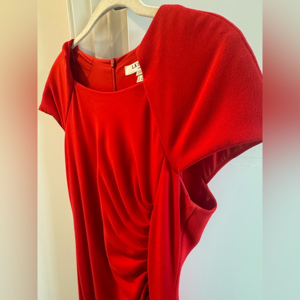 LK Bennett Red Midi Dress size 6 - Picture 6 of 10